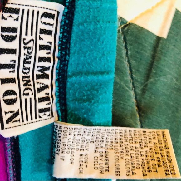 Exercise Leggings, Turquoise & Pink, L - Picture 6 of 16